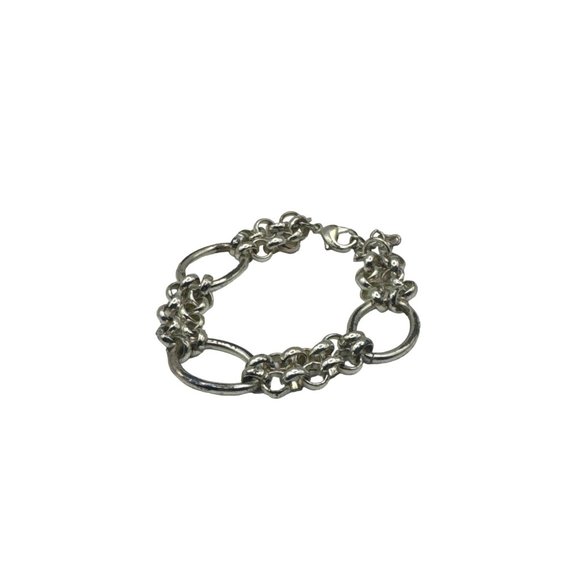 Avon Silver Tone Chain Link Bracelet 7.5 Inches 1.5 Inch Extender - Picture 2 of 4